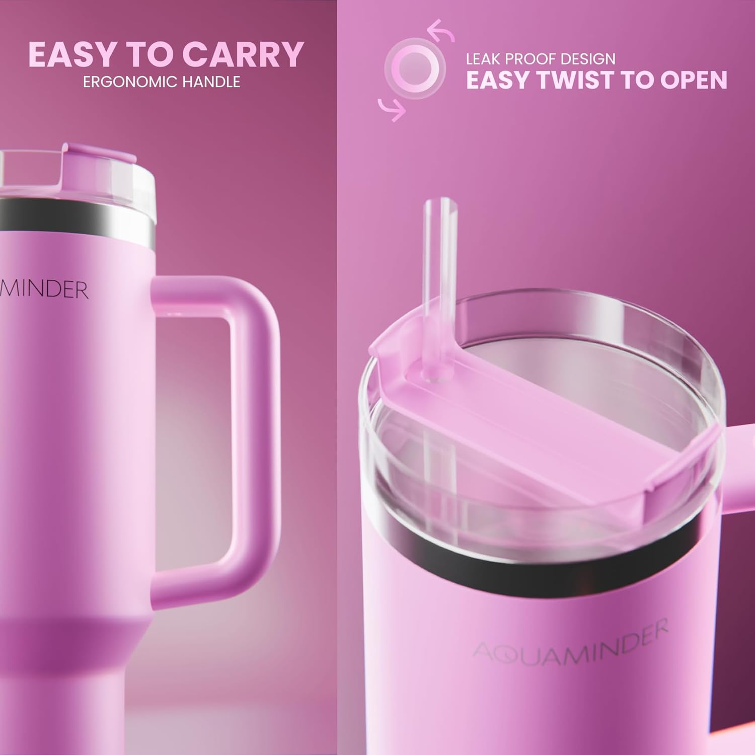 Smart Tumbler with lid and Straw