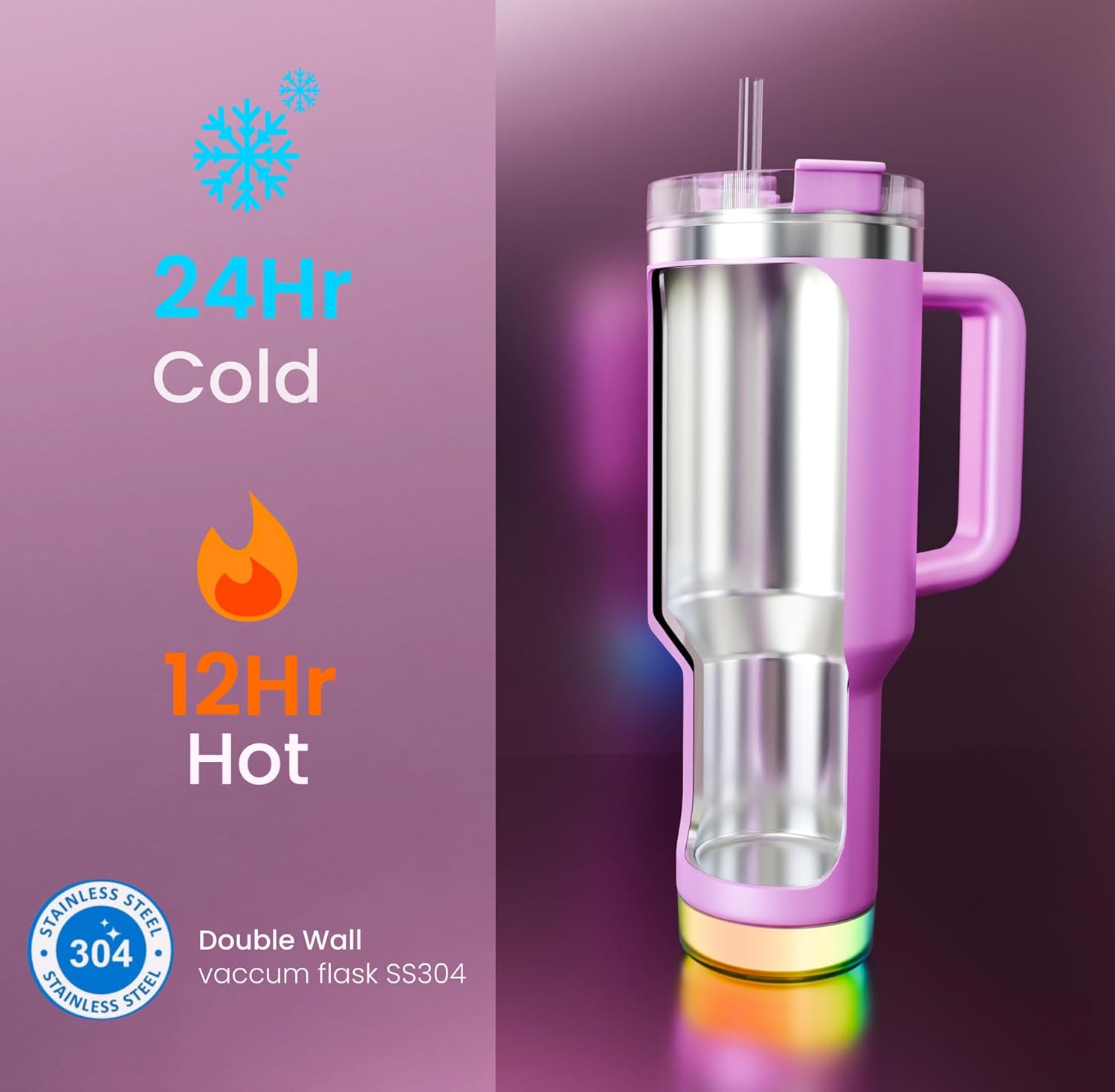 Smart Tumbler with lid and Straw