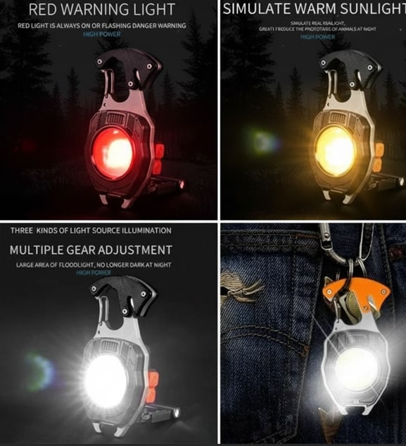 Multifunction Keychain LED Lighter