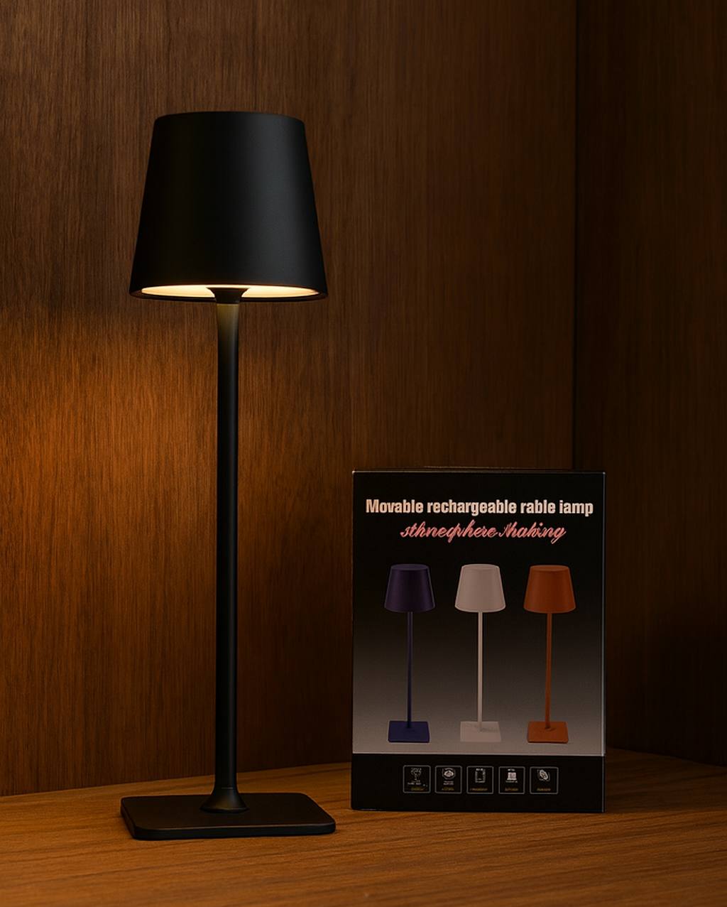 Metal Movable Rechargeable Night Lamp