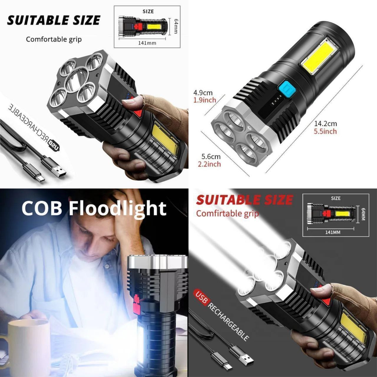 4 LED Flashlight